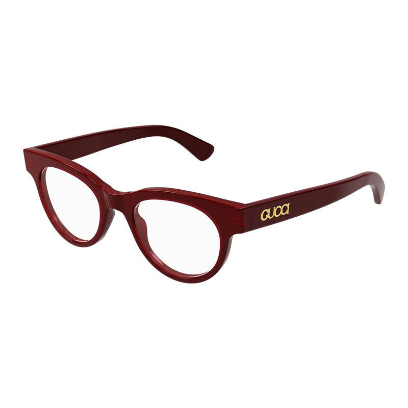Gucci Eyeglasses Square Full Rim, Burgundy Frame and Clear Demo Lens Lens GG1792O004