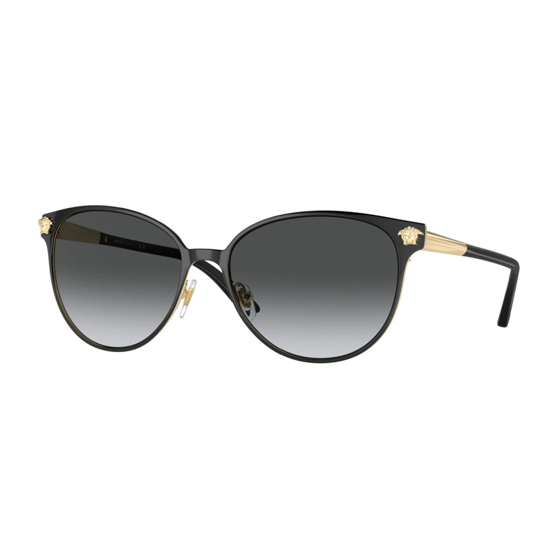 Versace Sunglasses Square Full Rim, Matte Black Frame and Grey Gradient Lens VE21681377T3
