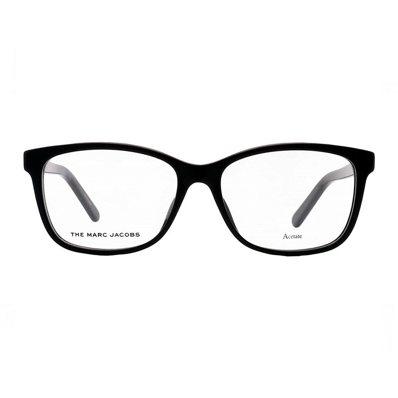 Marc Jacobs Eyeglasses Rectangle Full Rim, Black Frame and Clear Demo Lenses Lens MARC558080700
