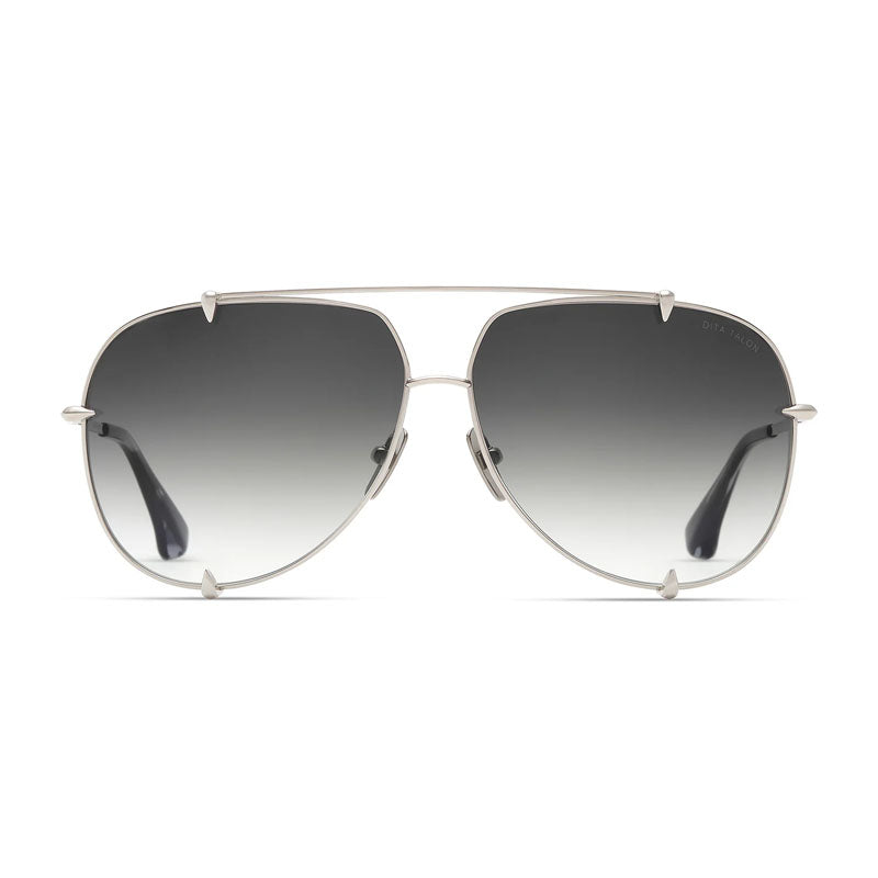 Dita Sunglasses Aviator Full Rim, Silver Frame and Grey to Clear Gradient Lens TALON-23007I