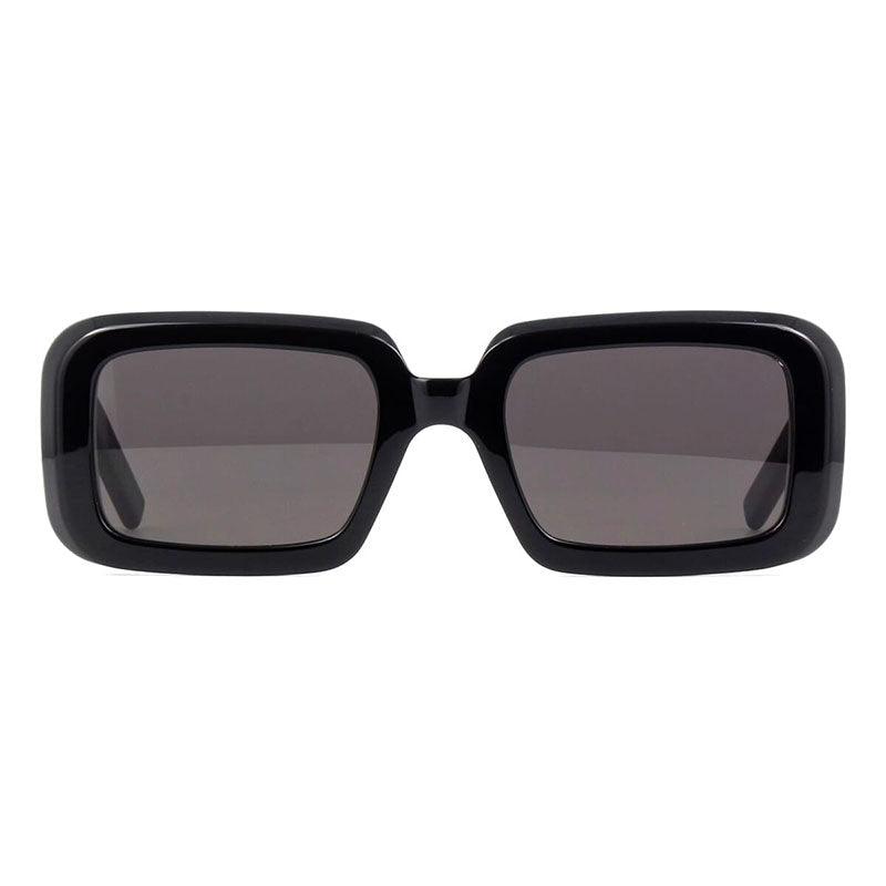 Saint Laurent Sunglasses Rectangle Full Rim, Shiny Black Frame and Black Lens SL534SUNRISE001