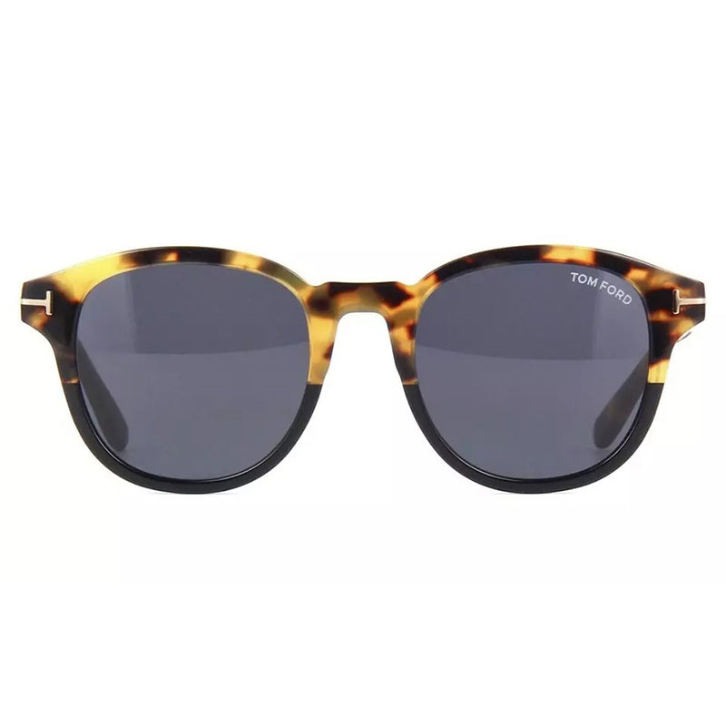 Tom Ford Sunglasses Round Full Rim, Havana Frame and Smoke Lens FT075256A