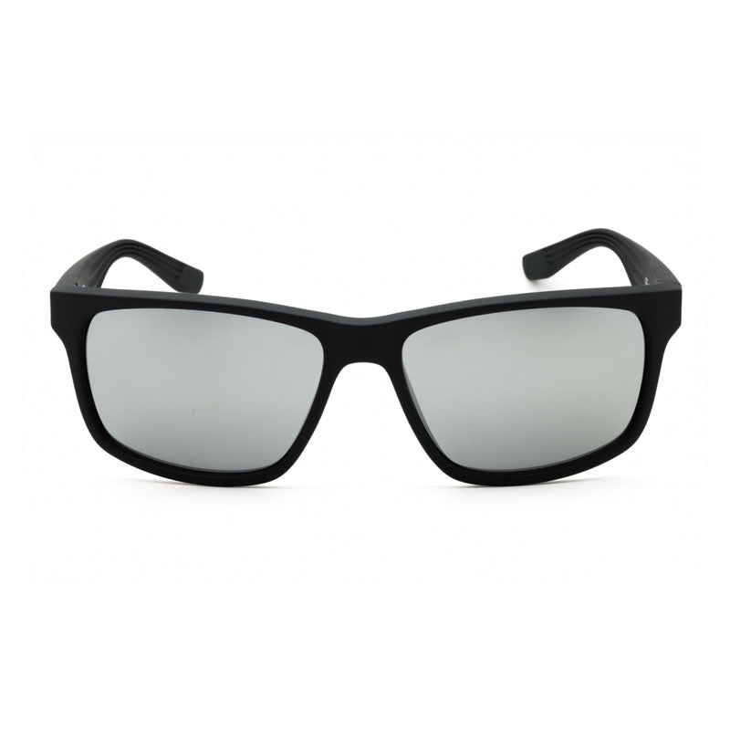 Nike Sunglasses Rectangle Full Rim, Matte Black Frame and Grey Silver Mirror Lens NIKECRUISERMIEV0834002