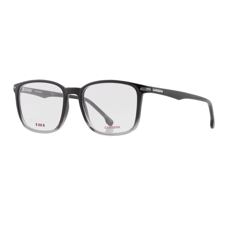 Carrera Eyeglasses Square Full Rim, Black/Grey Frame and Clear Demo Lenses Lens CARRERA292008A00