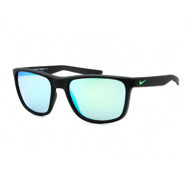 Nike Sunglasses Rectangle Full Rim, Seaweed Frame and Grey Green Mirror Lens ESSENTIALENDEAVORMIEV1122313