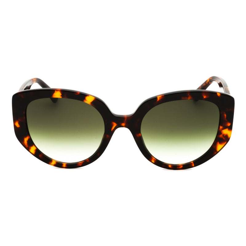 Moschino Sunglasses Cat Eye Full Rim, Havana Frame and Green Shaded Lens MOS173/S00869K
