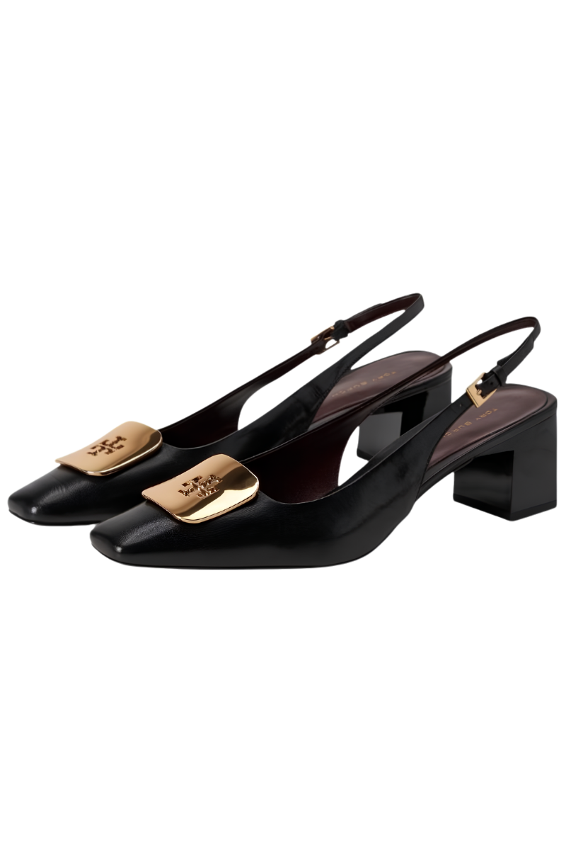 Tory Burch Georgia Slingback Heels 55Mm Perfect Black 156479006