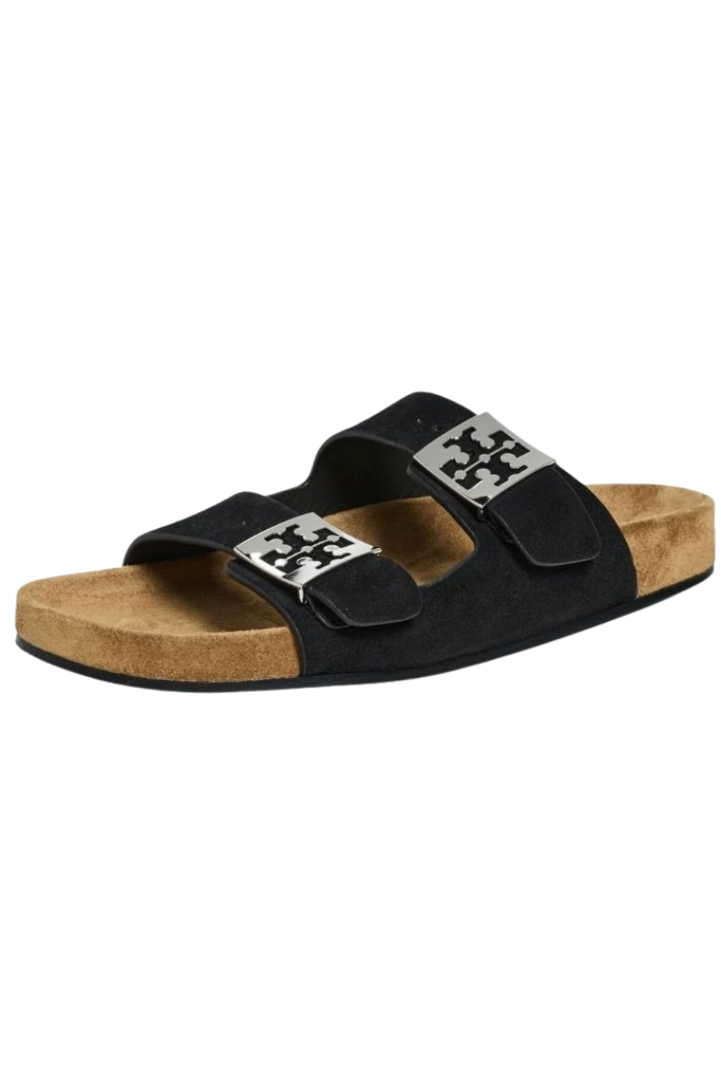 Tory Burch Mellow Slide Slippers Perfect Black/light Teak 171151001