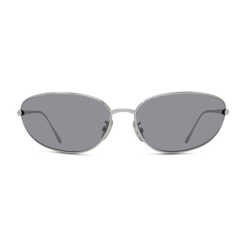 Loewe Sunglasses Geometric Full Rim, Shiny Silver Frame and Grey Lens LW40164U16A