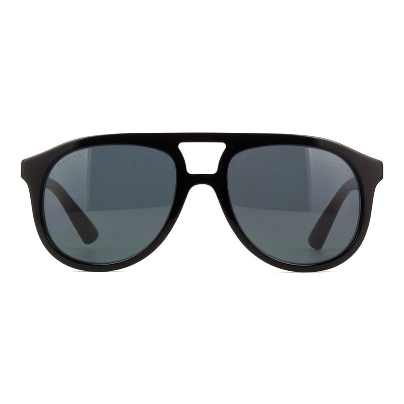 Gucci Sunglasses Aviator Full Rim, Black Frame and Grey Lens GG1320S004