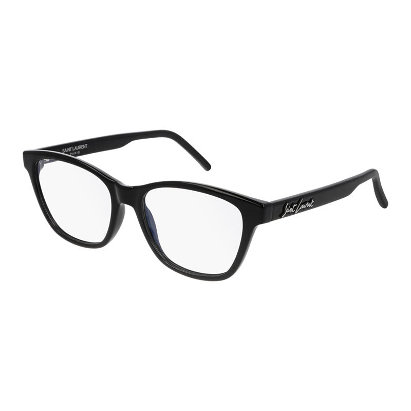 Saint Laurent Eyeglasses Cat Eye Full Rim, Black Frame and Clear Demo Lenses Lens SL338001