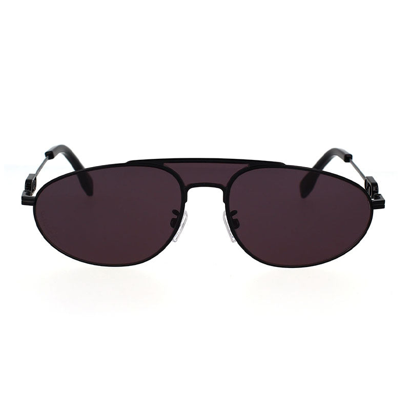 Fendi Sunglasses Aviator Full Rim, Black Frame and Dark Grey with Black Chain Lens FE40072U-Y01A