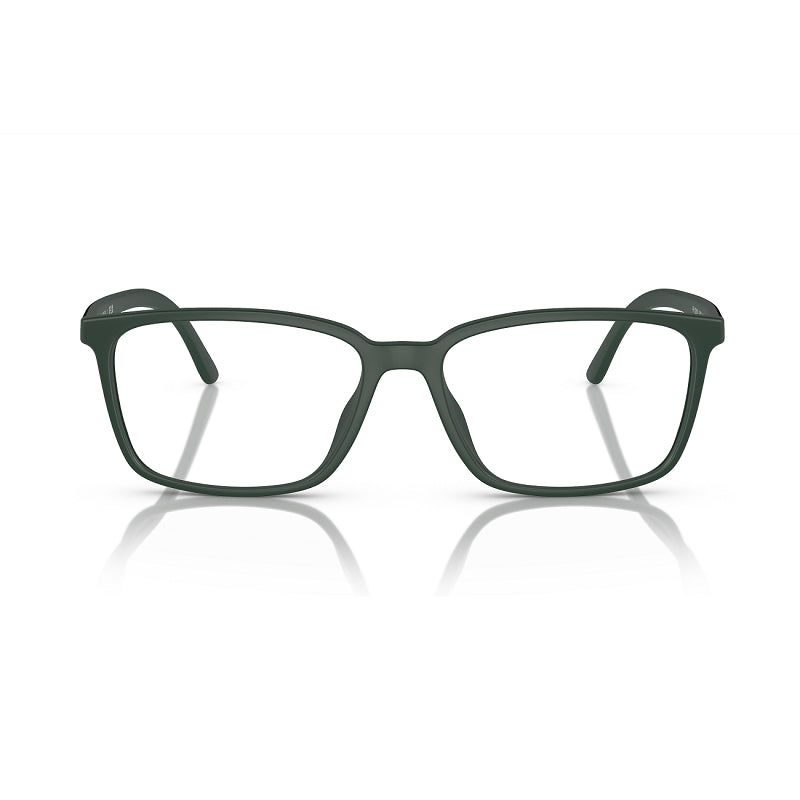 Polo Ralph Lauren Eyeglasses Square Full Rim, Matte Bottle Green Frame and Clear Demo Lenses Lens PH2250U5508