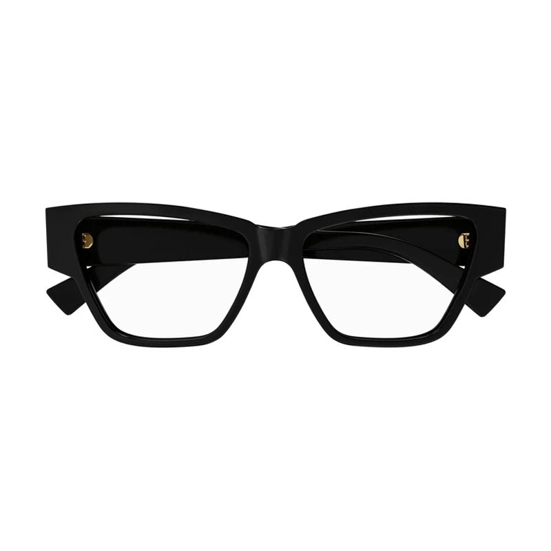 Bottega Veneta Eyeglasses Cat Eye Full Rim, Black Frame and Clear Demo Lenses Lens BV1288O001