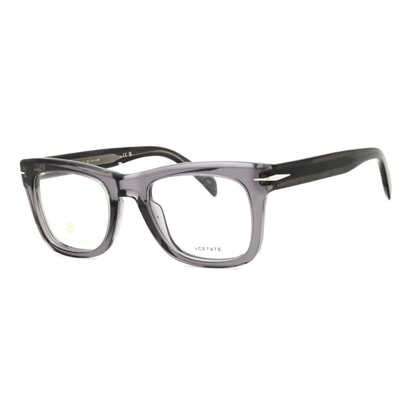 David Beckham Eyeglasses Square Full Rim, Stirped Grey Frame and Clear Demo Lenses Lens DB71050PZH00