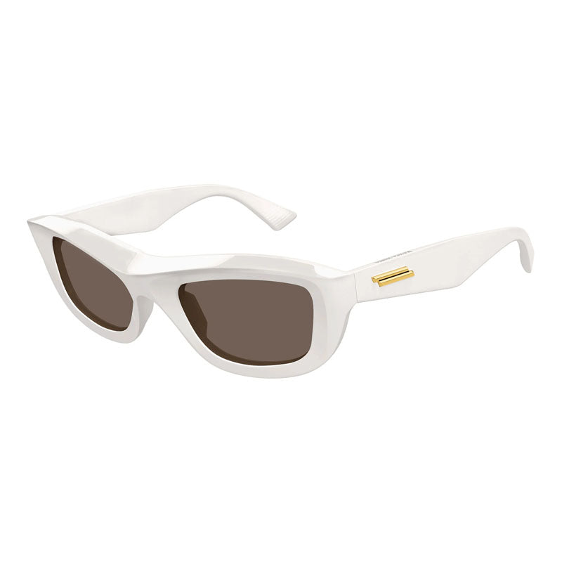 Bottega Veneta Sunglasses Square Full Rim, Ivory Frame and Brown Lens BV1326S004