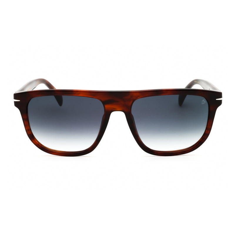 David Beckham Sunglasses Square Full Rim, Brown Horn Frame and Dark Grey Gradient Lens DB7111/S0EX49O