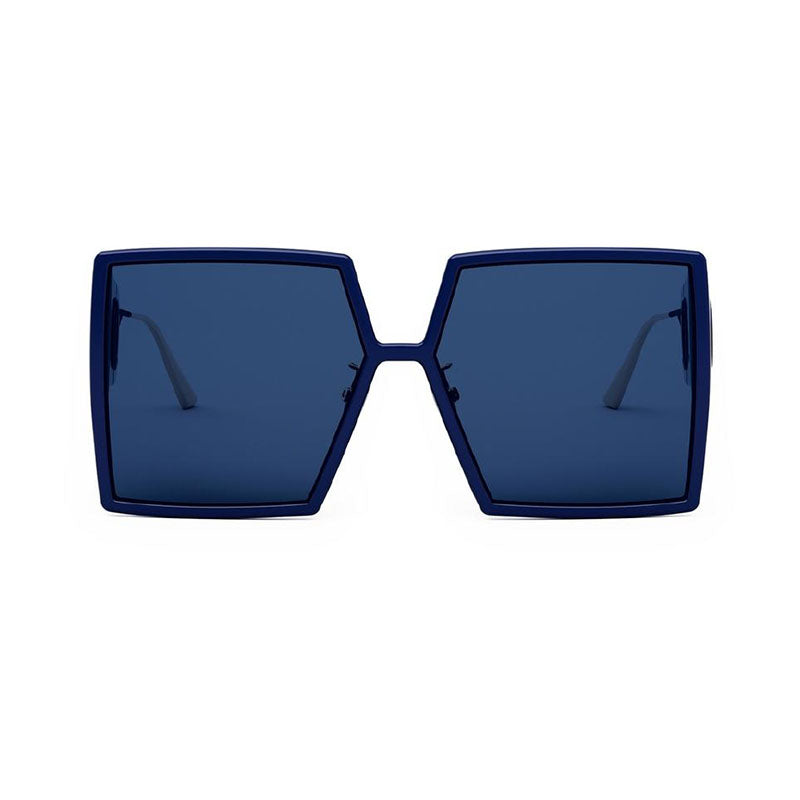Dior Sunglasses Square Full Rim, Shiny Blue Frame and Blue Lens 30MONTAIGNESU30B0