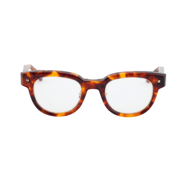 Valentino Eyeglasses Shield Full Rim, Havana Frame and Clear Demo Lens Lens VLX-163-AFB