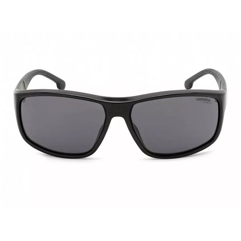 Carrera Sunglasses Rectangle Full Rim, Black Frame and Grey Blue Lens CARRERA8038/S0807IR