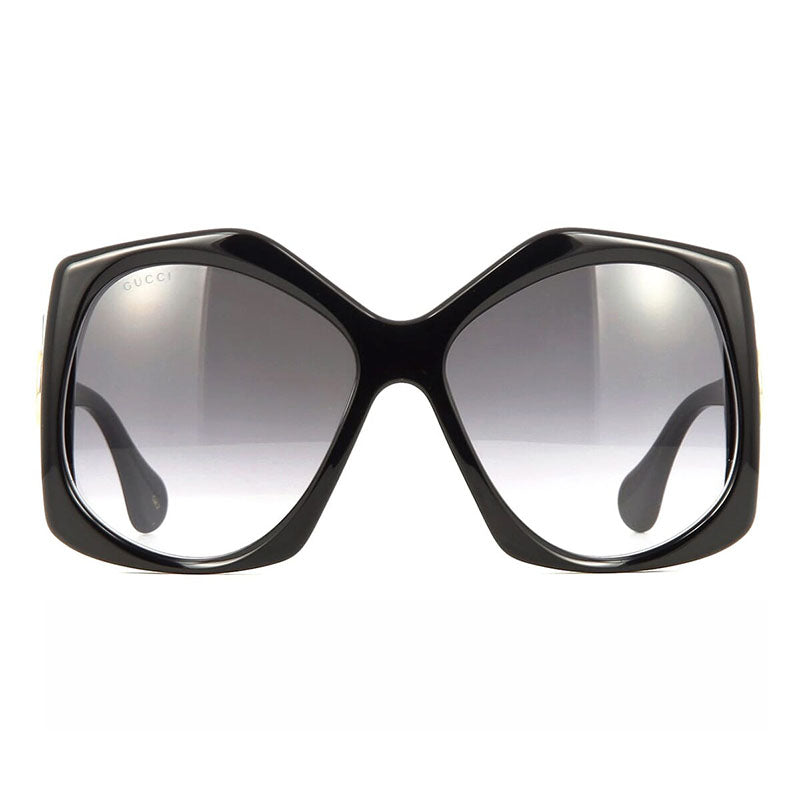 Gucci Sunglasses Square Full Rim, Black Frame and Grey Gradient Lens GG0875S001