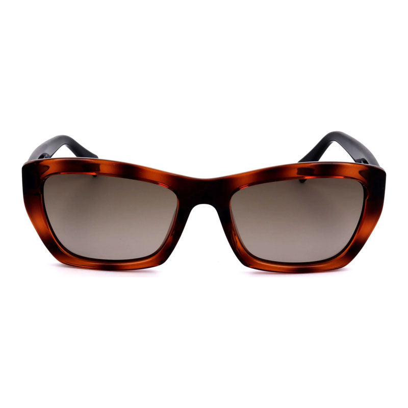 Ferragamo Salvatore Ferragamo Sunglasses Rectangle Full Rim, Havana Frame and Grey Lens SF958S214