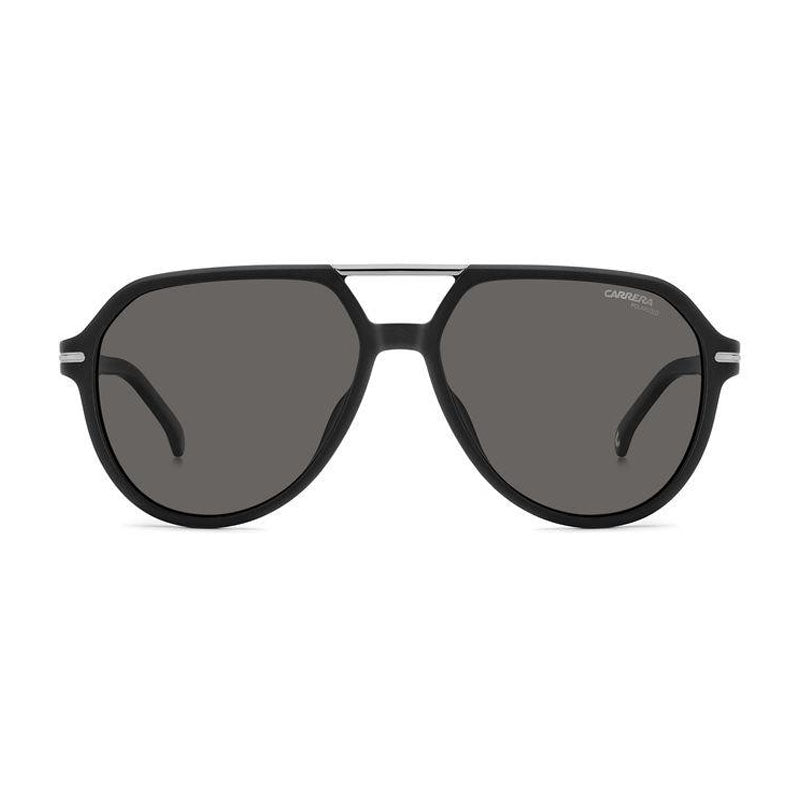 Carrera Sunglasses Aviator Full Rim, Black Frame and Grey Polarized Lens CARRERA315/S0003M9