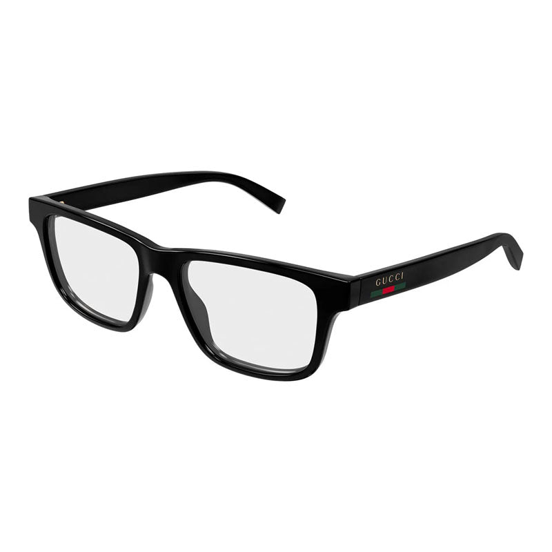 Gucci Eyeglasses Square Full Rim, Black Frame and Clear Demo Lens Lens GG1987O001