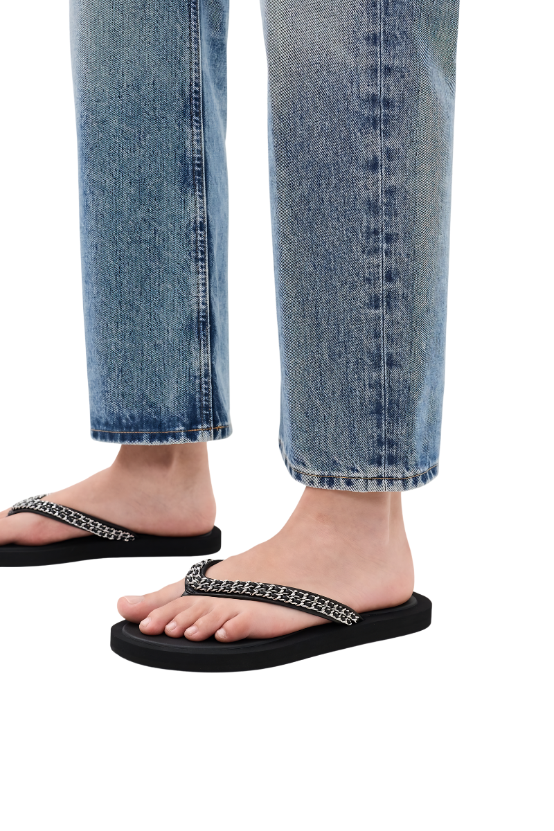 Tory Burch Kira Chain Flip Flop Perfect Black 181739006