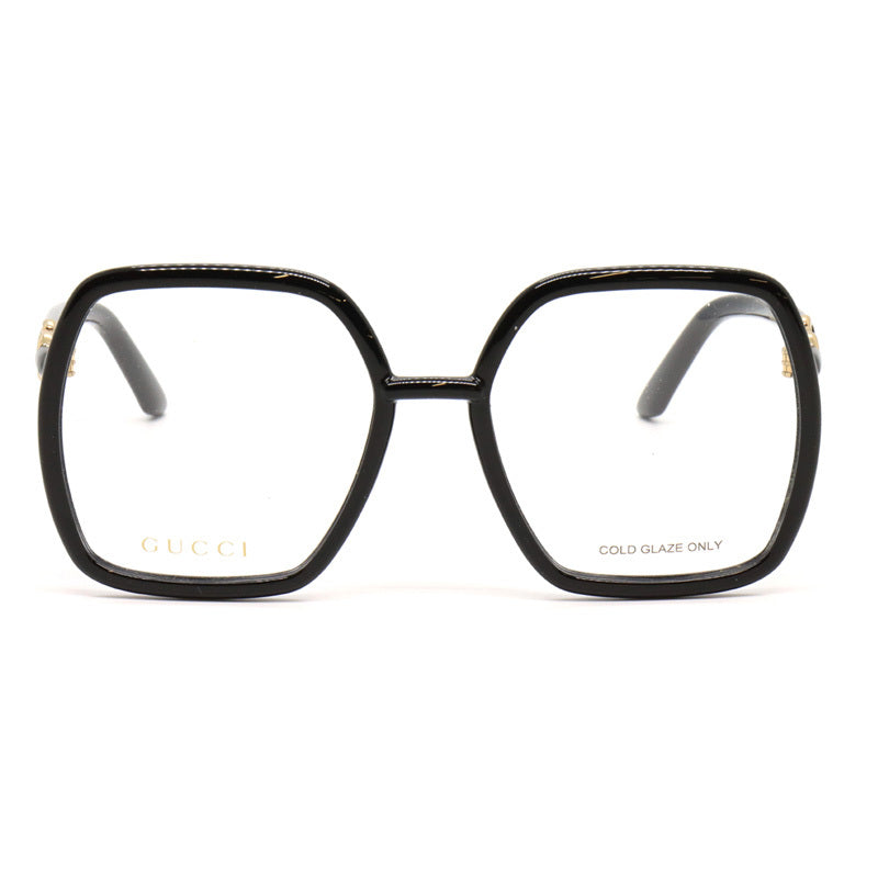 Gucci Eyeglasses Rectangle Full Rim, Black Frame and Clear Demo Lenses Lens GG0890O001