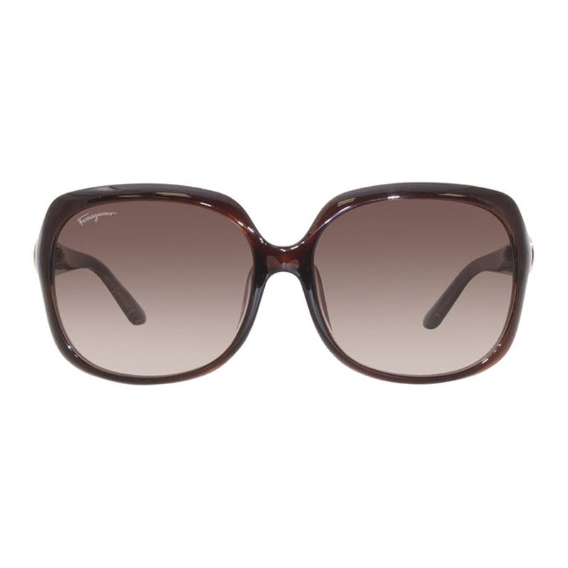 Ferragamo Salvatore Ferragamo Sunglasses Rectangle Full Rim, Brown Frame and Brown Gradient Lens SF739SA210