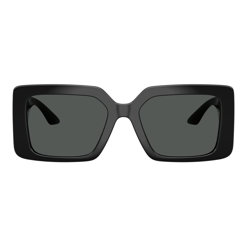 Versace Sunglasses Rectangle Full Rim, Black Frame and Dark Grey Lens VE4505UGB1/87