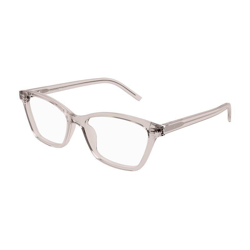 Saint Laurent Eyeglasses Cat Eye Full Rim, Nude Frame and Clear Demo Lenses Lens SLM128011