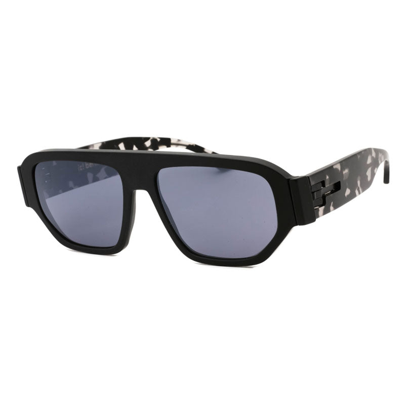 Ic! Berlin Sunglasses Aviator Full Rim, EcoBlack Matte Frame and Grey Lens SAMA0682790