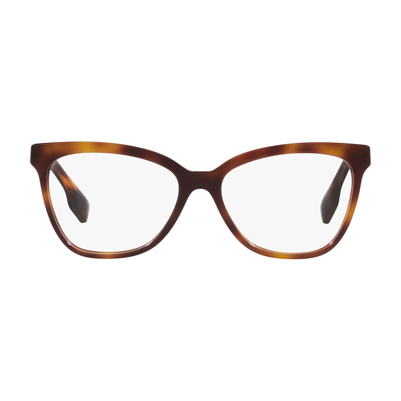 Burberry Eyeglasses Cat Eye Full Rim, Havana Frame and Clear Demo Lenses Lens BE2364F3316