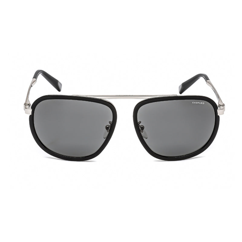 Chopard Sunglasses Aviator Full Rim, Shiny Palladium Frame and Smoke Lens SCHC31579W