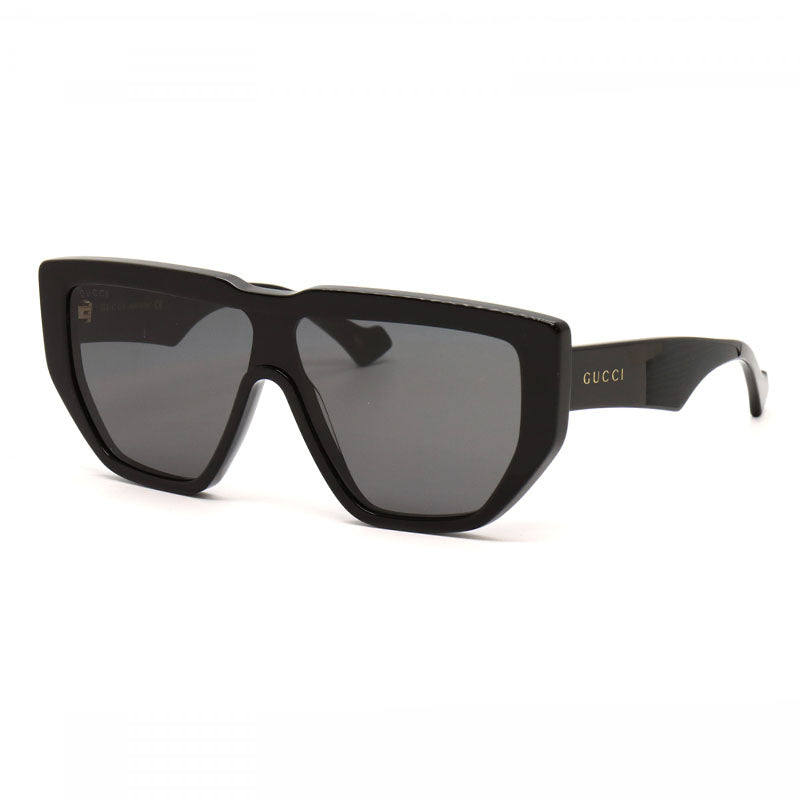 Gucci Sunglasses Shield Full Rim, Black Frame and Grey Lens GG0997S002