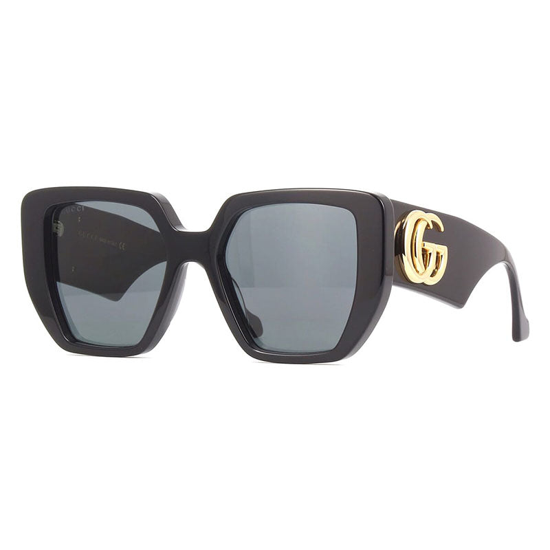 Gucci Sunglasses Square Full Rim, Black Frame and Grey Lens GG0956S003