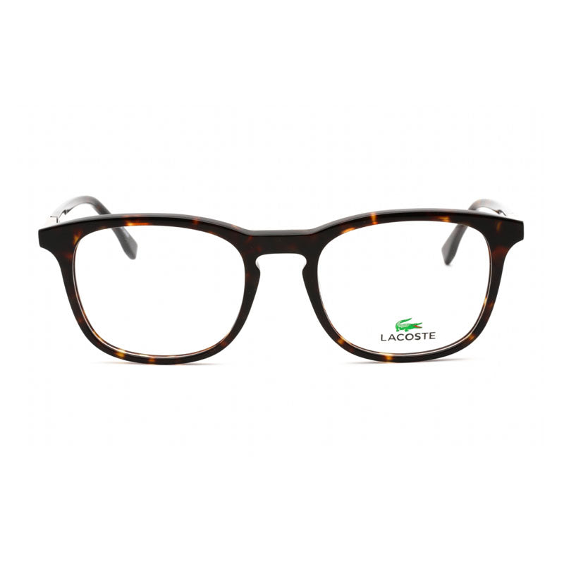 Lacoste Eyeglasses Round Full Rim, Dark Havana Frame and Clear Demo Lens Lens L2889N030