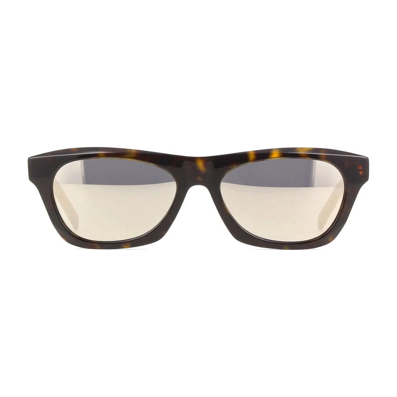 Givenchy Sunglasses Square Full Rim, Shiny Dark Havana Frame and Grey with Pale Gold Mirror Lens GV40026U52C