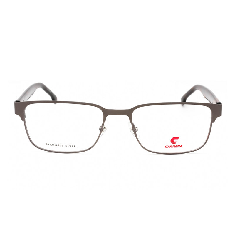 Carrera Eyeglasses Rectangle Full Rim, Matte Dark Ruthenium Frame and Clear Demo Lenses Lens CARRERA88910CAG00