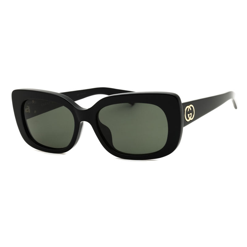 Gucci Sunglasses Rectangle Full Rim, Black Frame and Grey Lens GG1979SK001