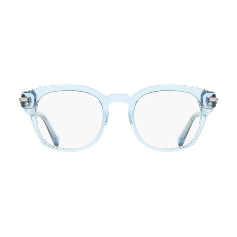 Ferragamo Salvatore Ferragamo Eyeglasses Square Full Rim, Transparent Azure Frame and Clear Demo Lens Lens SF3033450