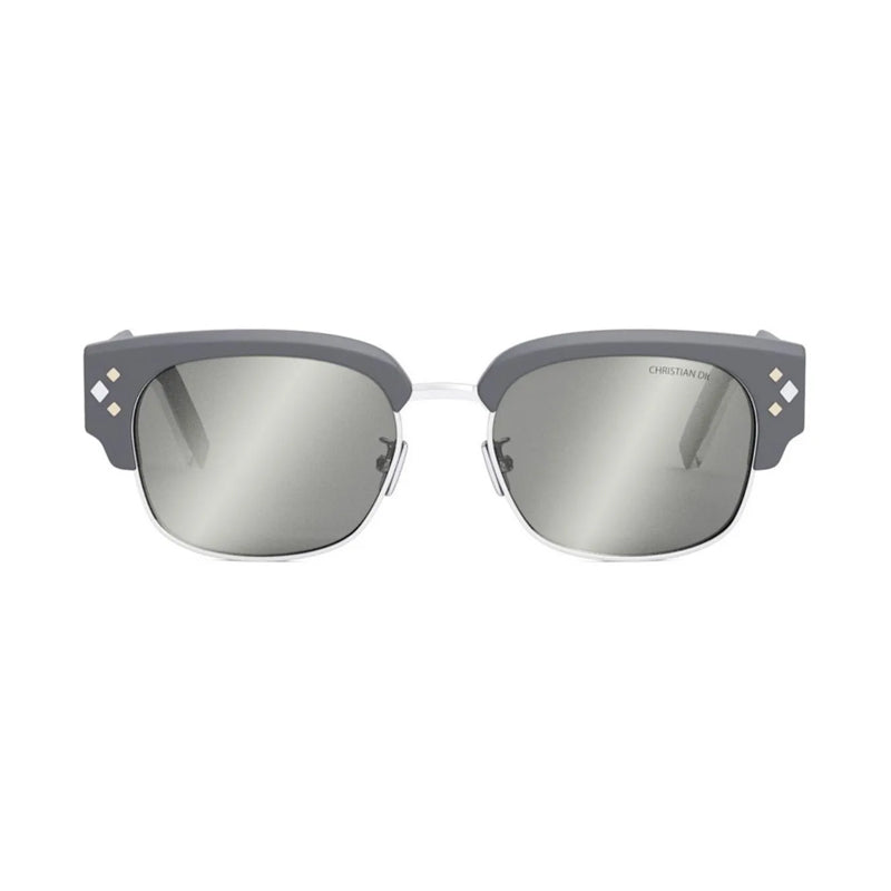 Dior Sunglasses Square Full Rim, Grey Frame and Smoke Mirror Lens CDDIAMONDC1U45A4