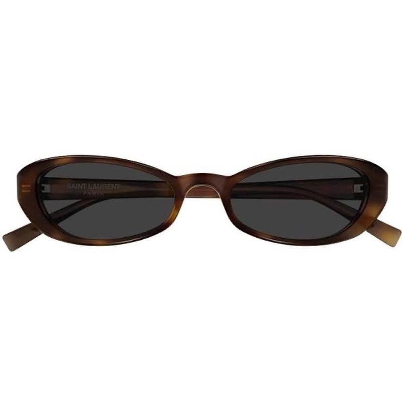 Saint Laurent Sunglasses Rectangle Full Rim, Havana Frame and Grey Lens SL871SUE004