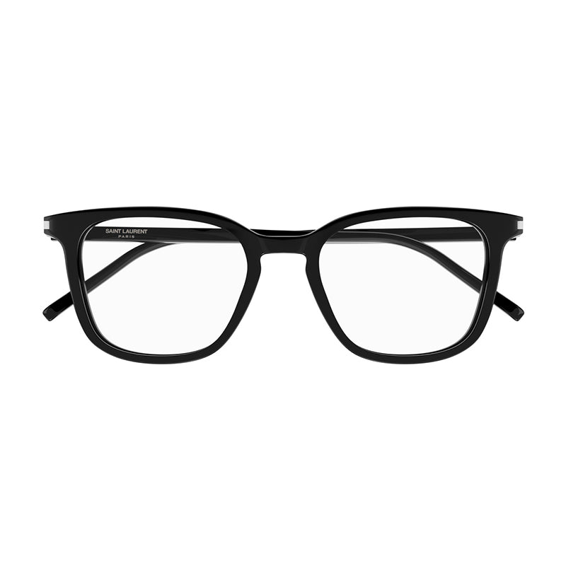 Saint Laurent Eyeglasses Square Full Rim, Black Frame and Clear Demo Lenses Lens SL479001