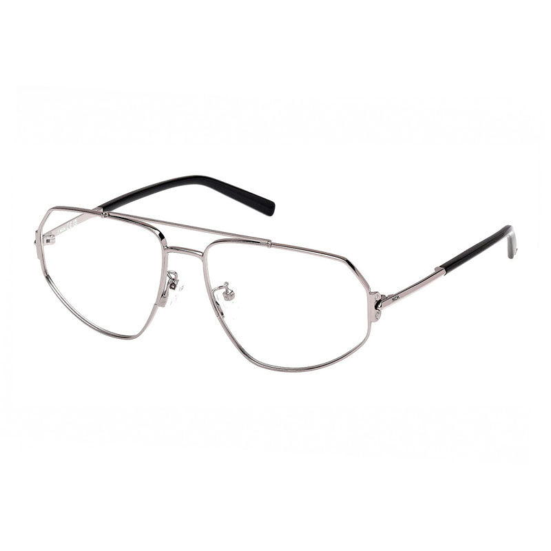 Mcm Eyeglasses Aviator Full Rim, Shiny Light Ruthenium Frame and Clear Demo Lenses Lens MW5014-H014