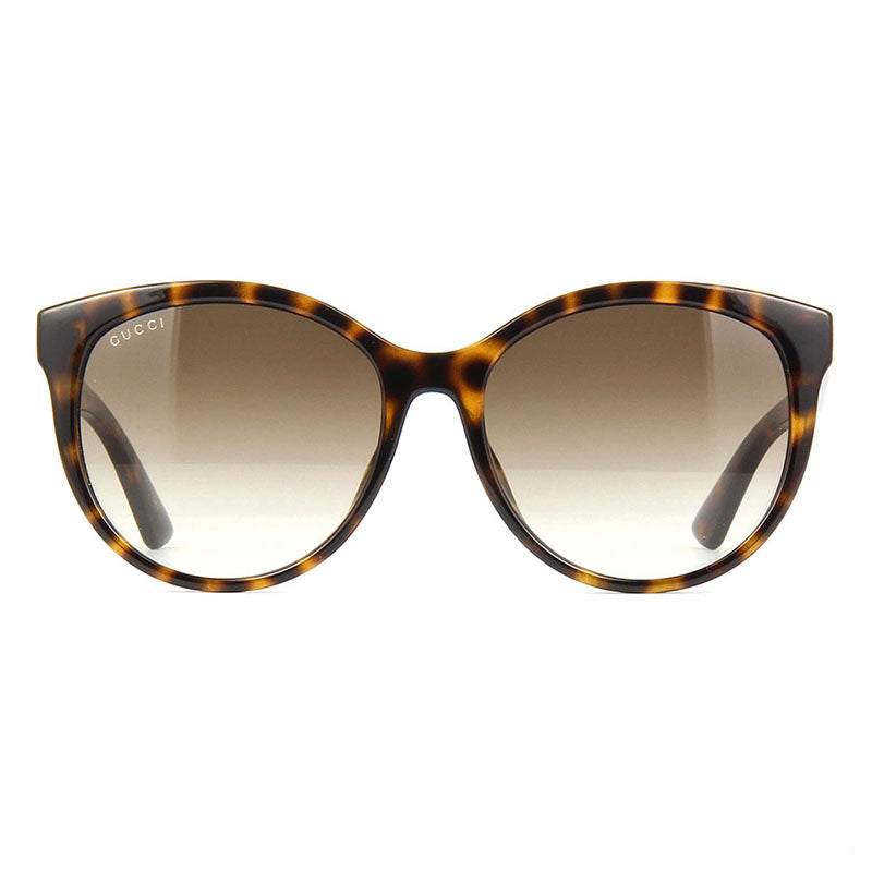 Gucci Sunglasses Cat Eye Full Rim, Havana Frame and Brown Gradient Lens GG0636SK002