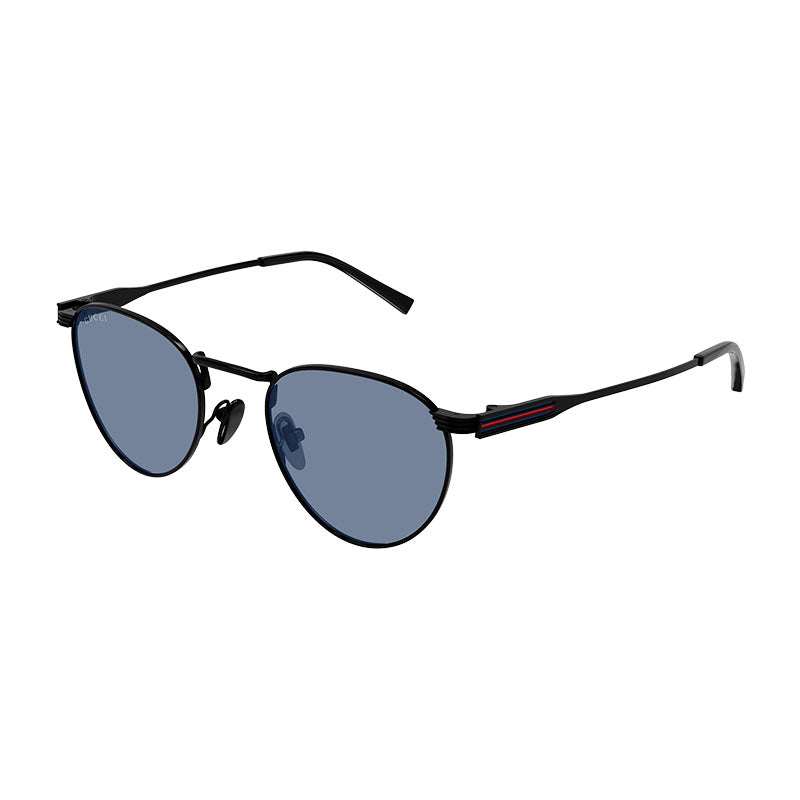 Gucci Sunglasses Square Full Rim, Black Frame and Blue Lens GG1875S004