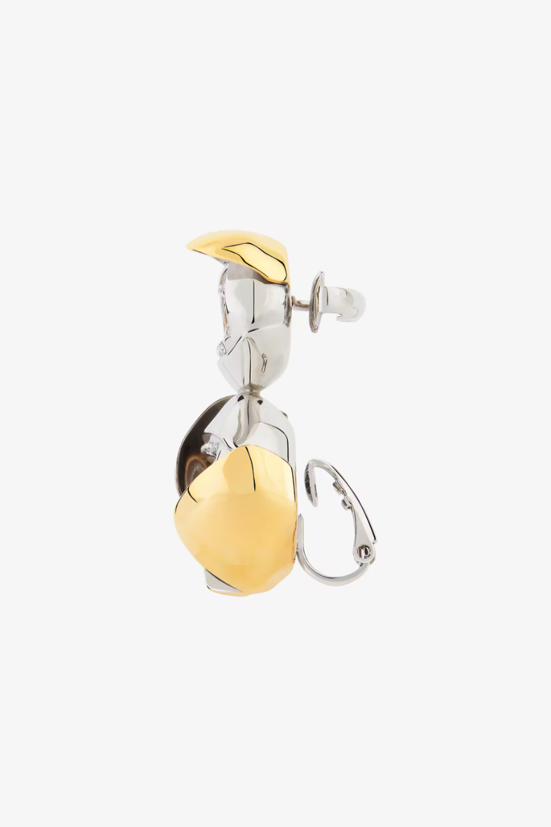 Givenchy Single Flower Clip Earring Golden Silvery Earring_Golden/silvery